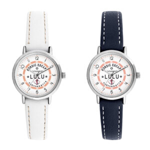 Montre fille analogique - Bracelet cuir avec surpiqure et cadran Sea You